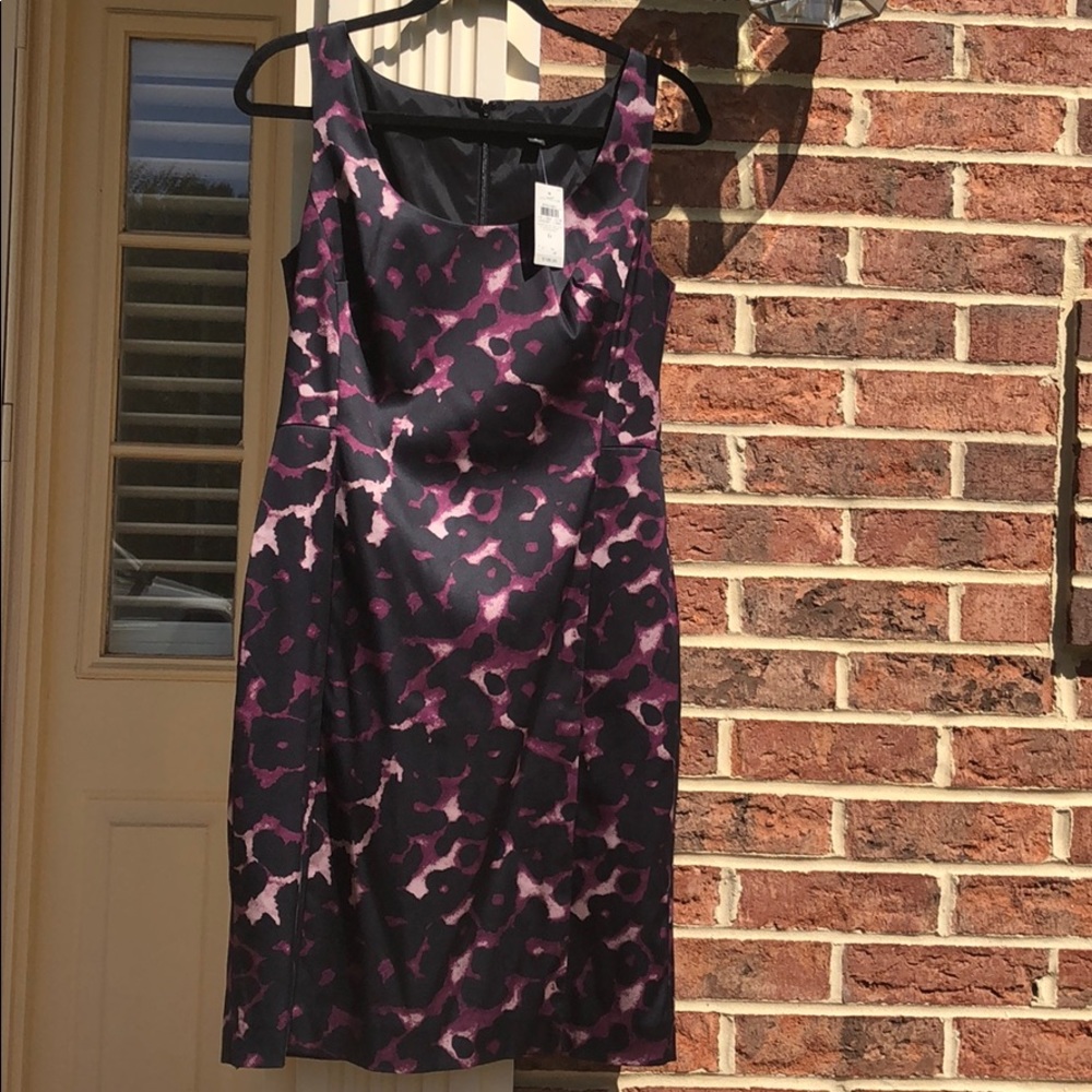 Brand new silk Black and Mauve AnnTaylor Dress